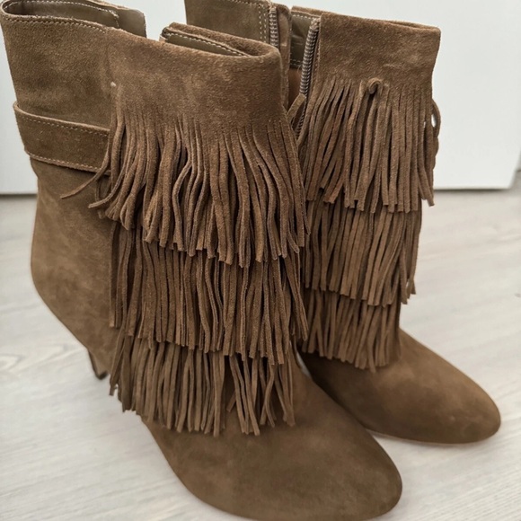 Via Spiga Shoes - Suede Fringe Booties